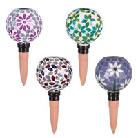 Meadowcreek Assorted Glass/Iron 9 in. H Mosaic Plant Self-Watering Globe (Pack of 12)