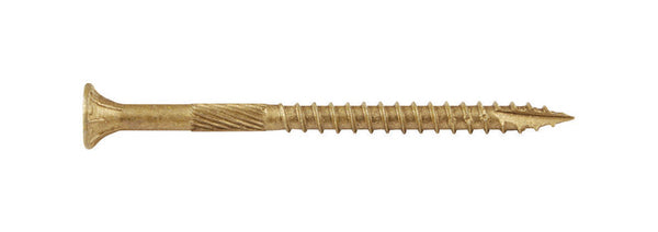 Tornillos para madera profundos de bronce con forma de estrella de Screw Products, n.º 9 x 2-1/2 pulg. L, paquete de 468