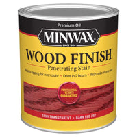 Minwax Wood Finish Semi-Transparent Barn Red Oil-Based Penetrating Wood Stain 1 qt (Pack of 4)