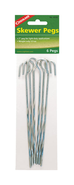 Estacas para brochetas Coghlan's, plateadas, 8.625 in. H X 2.875 in. W X 7 in. L, paquete de 6 - Oferta de la semana