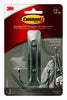 3M Command 2 in. L Brushed Nickel Metal Large Double Hook 4 lb. cap. 1 pk