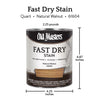 Old Masters Professional Semi-Transparent Natural Walnut Oil-Based Alkyd Fast Dry Wood Stain 1 qt (Pack of 4)
