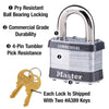 Master Lock 2 in. W Steel Pin Tumbler Exterior Padlock