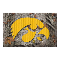 University of Iowa Camo Rubber Scraper Door Mat