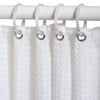 Zenna Home 72 in. H X 70 in. W White Waffle Shower Curtain Liner Fabric