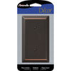 Amerelle Century Aged Bronze 1 gang Stamped Steel Blank Wall Plate 1 pk