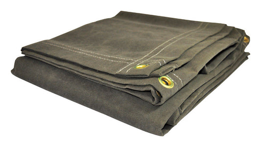 Foremost Tarp Co. Dry Top 8 ft. W X 10 ft. L Heavy Duty Canvas Tarp Olive