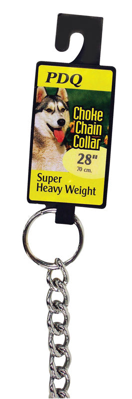 PDQ Silver Steel Dog Choke Chain Collar Large/X-Large