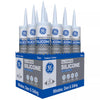 GE Window & Door Clear Silicone 1 Window and Door Caulk Sealant 10.1 oz (Pack of 12)