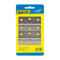 Seachoice Stainless Steel 3 in. L X 2 in. W Butt Hinges 2 pk