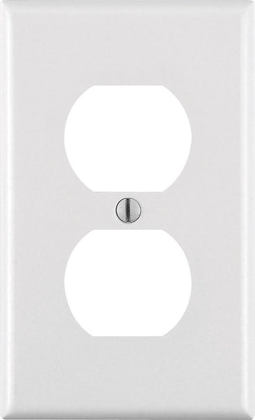 Placa de pared de plástico dúplex de 1 unidad Leviton, color blanco, paquete de 1 (paquete de 20)