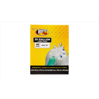 Ruffies Pro 39 Gal. Trash Bags Wing Ties 40 Pk - Open Box