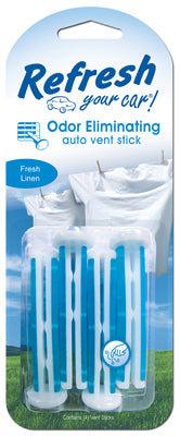 Refresh Your Car! Fresh Linen Scent Car Vent Clip 4 pk (Pack of 6)