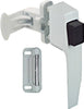 National Hardware White Zinc Push Button Keyed Latch 1 pk