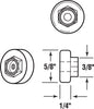 Prime-Line 5/8 in. D X 1/4 in. L Nylon/Steel Roller 2 pk