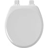 Mayfair Slow Close Round White Molded Wood Toilet Seat - Deal of The Week