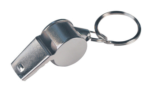 Hillman Metal/Plastic Silver Whistle Key Chain (Pack of 5)