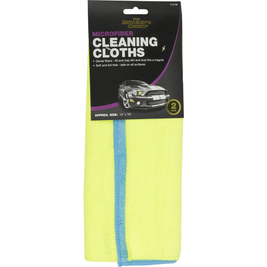Detailer's Choice 12 in. L X 16 in. W Microfiber Cleaning Cloth 2 pk