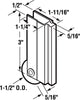 Prime-Line 1-1/2 in. D X 1.69 in. L Nylon/Steel Mirror Door Bottom Roller 1 pk - Deal of The Week