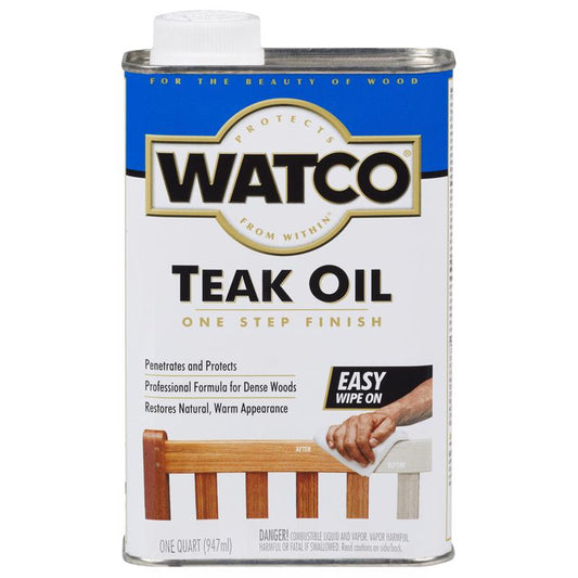 Watco Transparent Clear Teak Oil 1 qt. (Pack of 4)