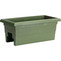 Countryside Over the Rail Planter Sage 24 in | Durable Matte-Finish Railing Planter for Indoor & Outdoor Use