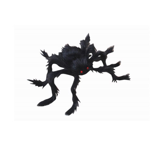 Fun World Assorted Color 30 in. Fuzzy Prop Head Giant Hairy Spider with Posable Legs Halloween Decoration