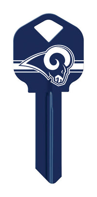 Hillman La Rams Painted Key House/Office Universal Key Blank Single (Pack of 6).