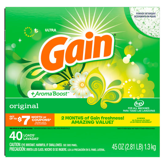 Gain Original Scent Laundry Detergent Powder 45 oz 1 pk