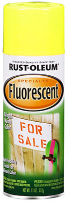 Rustoleum 1942-830 11 Oz Fluorescent Yellow Fluorescents Spray Paint (Pack of 6)