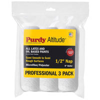 Purdy Altitude Poly Micro 9 in. W X 1/2 in. Regular Paint Roller Cover 3 pk - Open Box