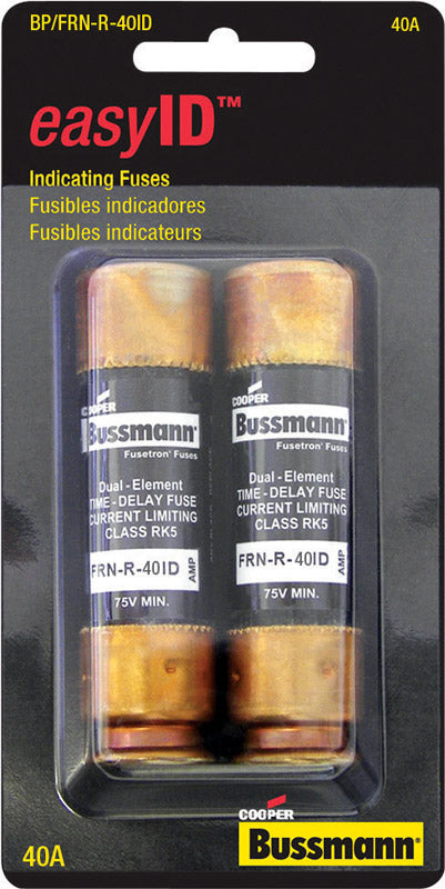 Bussmann EasyID 40 amps Dual Element Time Delay Fuse 2 pk