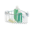 iDesign Power Lock Silver Stainless Steel Shower Basket