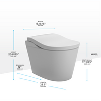 TOTO® NEOREST® LS Dual Flush 1.0 or 0.8 GF Integrated Bidet Toilet, Cotton White with Silver Trim - MS8732CUMFG#01S
