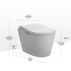 TOTO® NEOREST® LS Dual Flush 1.0 or 0.8 GF Integrated Bidet Toilet, Cotton White with Silver Trim - MS8732CUMFG#01S
