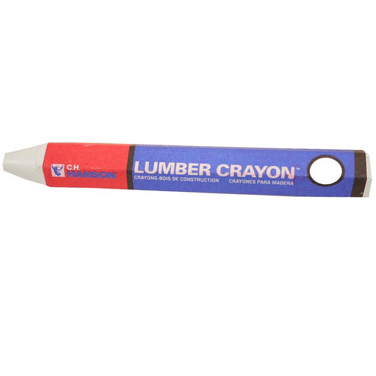C.H. Hanson 4.5 in. L Lumber Crayon White 1 pc (Pack of 12)
