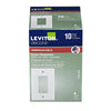 Leviton Decora White 1 gang Nylon Decorator Wall Plate 10 pk