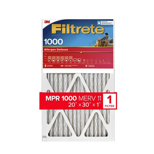 Filtrete 20 in. W X 30 in. H X 1 in. D 11 MERV Pleated Allergen Air Filter 1 pk (Pack of 4)