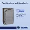 Sigma Electric Rectangle Die-Cast Metal 1 gang 4.58 in. H X 2.83 in. W GFCI Outlet Kit