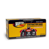 Ruffies 42 gal Contractor Bags Wing Ties 10 pk 3 mil