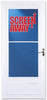 Larson 81 in. H X 36 in. W Vinyl/Wood White Mid-View Reversible Self-Storing Storm Door