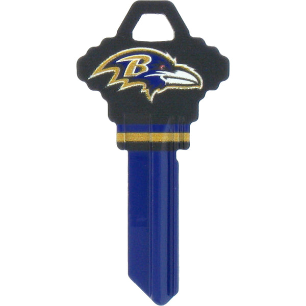 Llave en blanco universal para casa/oficina Hillman Baltimore Ravens pintada a mano (paquete de 6).