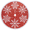 Dyno Red/White Large Snowflake Printed Tree Skirt (Pack of 4)