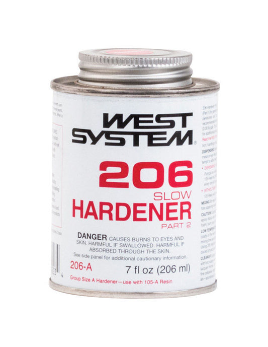 West System 206 Hardener Extra Strength Epoxy Slow Hardener Curing Agent 7 oz