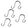 Zenna Home Chrome Silver Metal Shower Hooks 12 pk