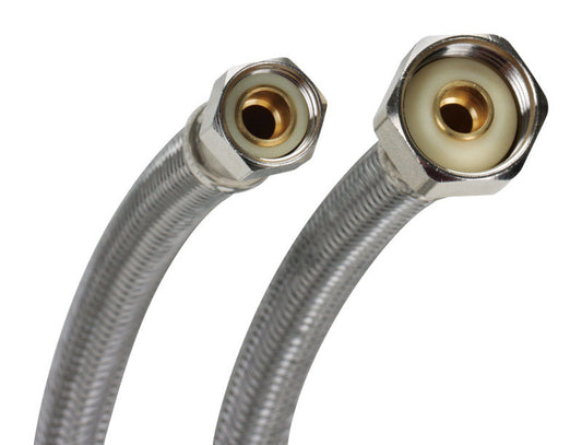 Fluidmaster 3/8 in. Compression X 1/2 in. D FIP 12 in. Braided Stainless Steel Supply Line