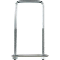 2192BC 657 3/8" X 3" X 7" Square U Bolt - Zinc Plated
