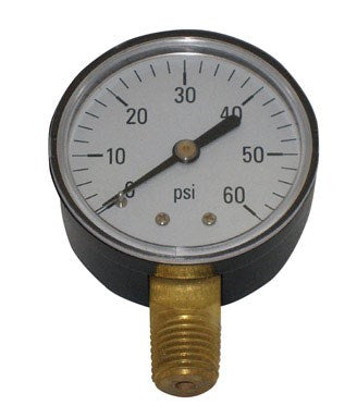 Manómetro para piscinas JED Pool Tools de 1,25 pulg. de alto