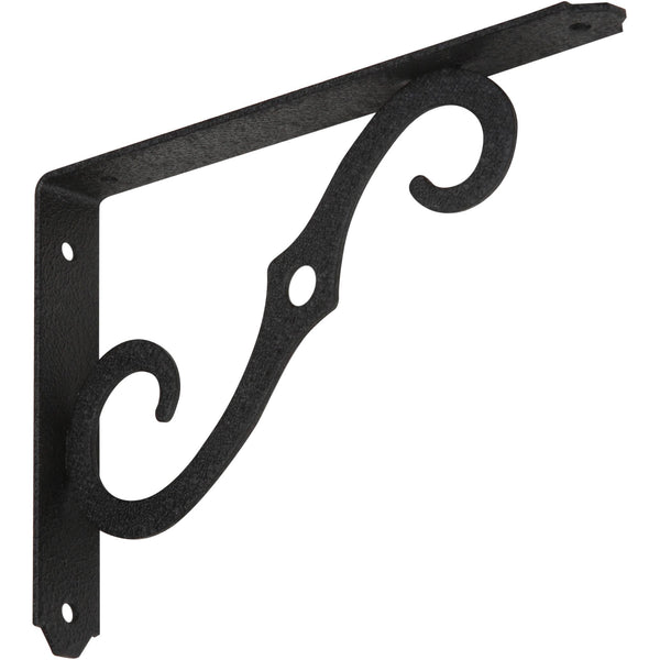 152BC Soporte para estante ornamental de 8 x 5-1/2 pulgadas - Negro antiguo
