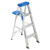 Werner 250 lbs. Capacity Aluminum Single-Sided Type I Step Ladder 4 H ft.