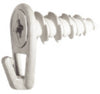 Hillman Wall Driller Brass-Plated White Drywall Picture Hook 50 lb 6 pk